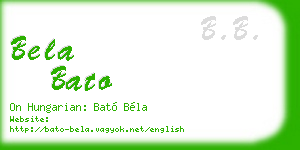 bela bato business card